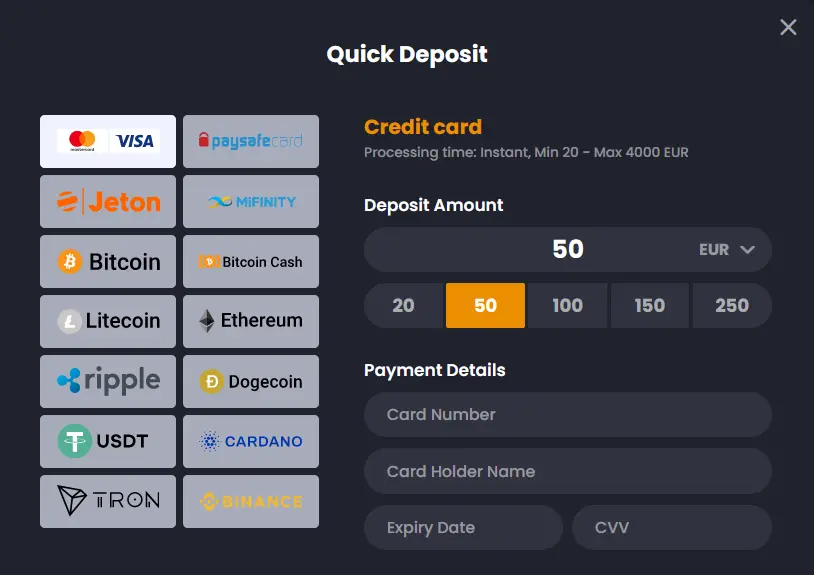 bitkingz plačilna sredstva