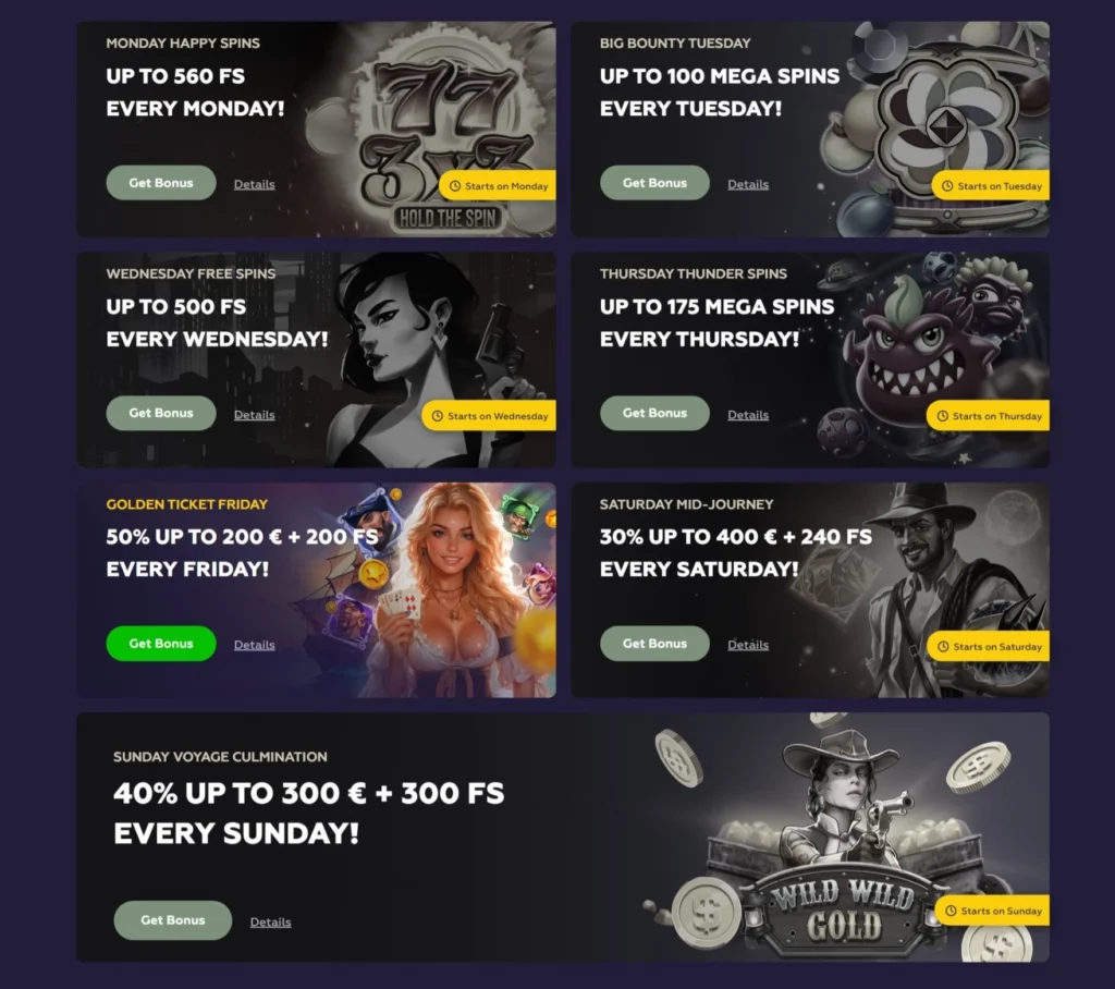 Playfina Casino promocije: dnevni bonusi, brezplačni vrtljaji in turnirji z milijonskimi nagradnimi skladi.