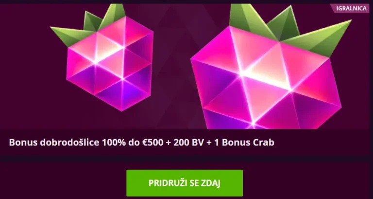 Malina casino bonus dobrodošlice za nove uporabnike