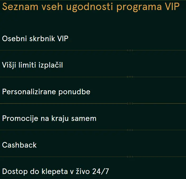 Casinia VIP program
